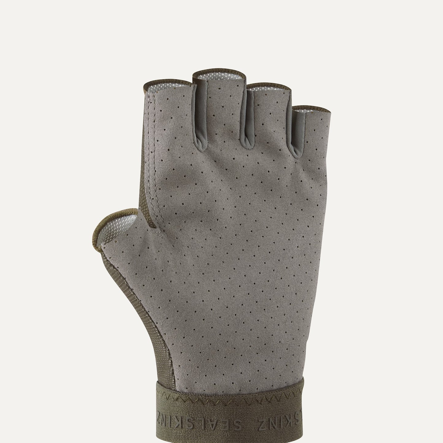 Sealskinz Brinton Perforated Palm Fingerless Cycling Gloves - Olive