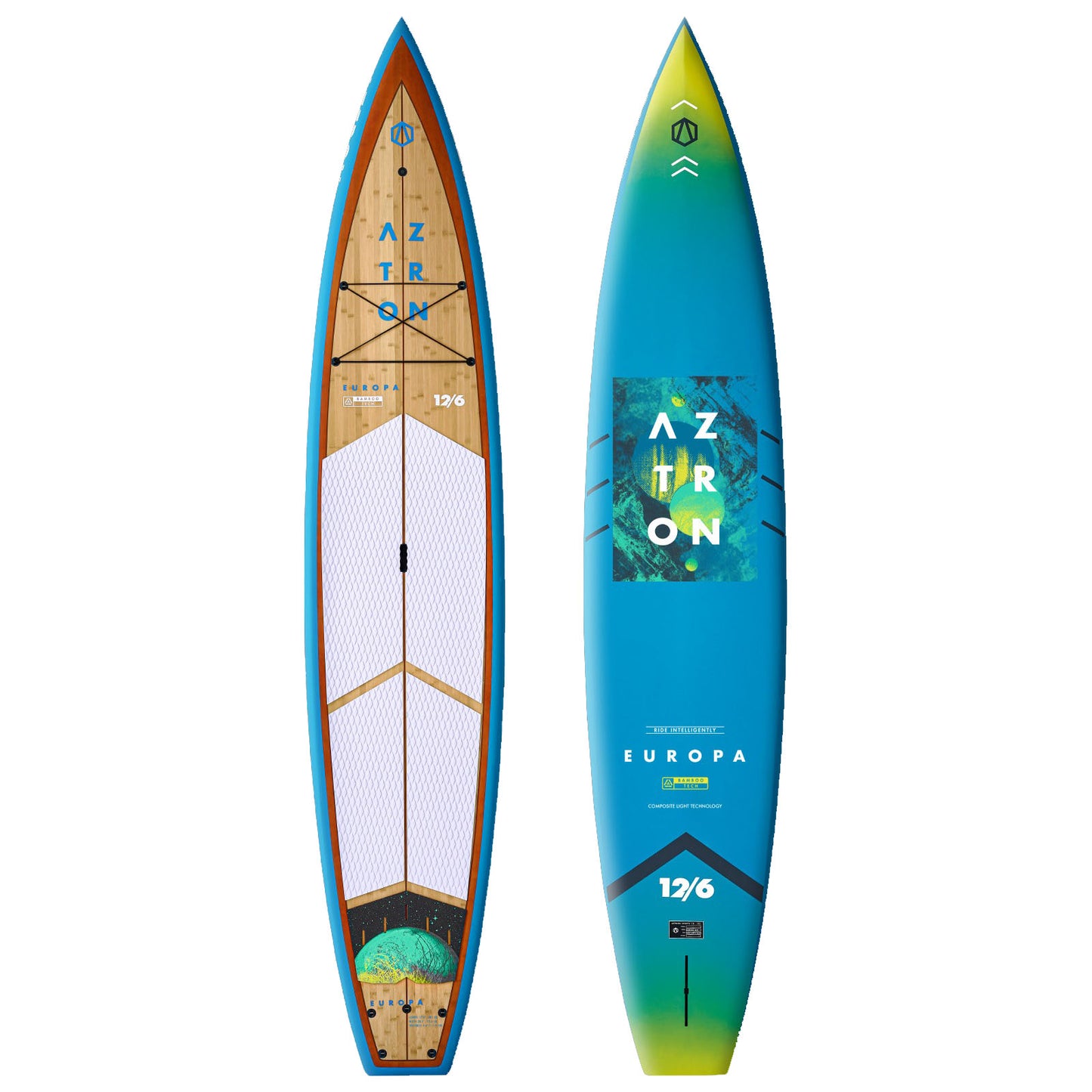 Aztron Europa 12'6" Touring Stand Up Paddle Bamboo Hard Board