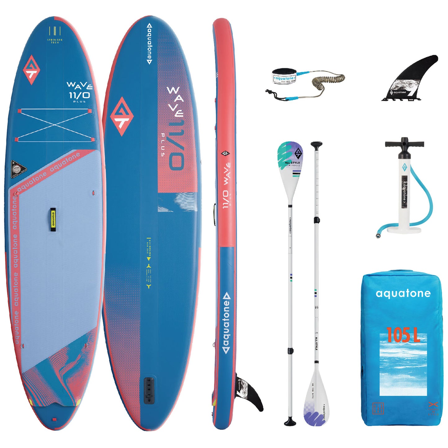 Aquatone Wave Plus 11'0" All Round Inflatable Stand Up Paddle Board