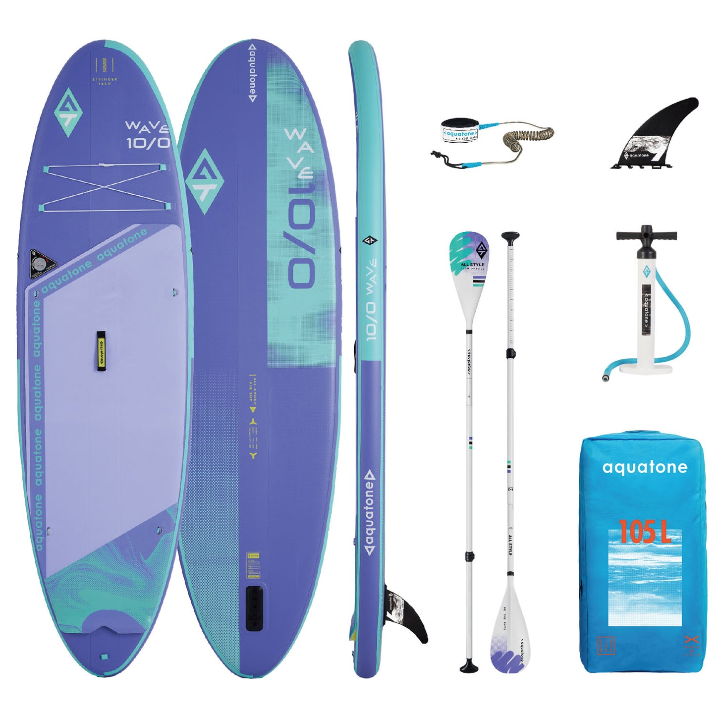 Aquatone Wave Plus 10'0" All Round Inflatable Stand Up Paddle Board