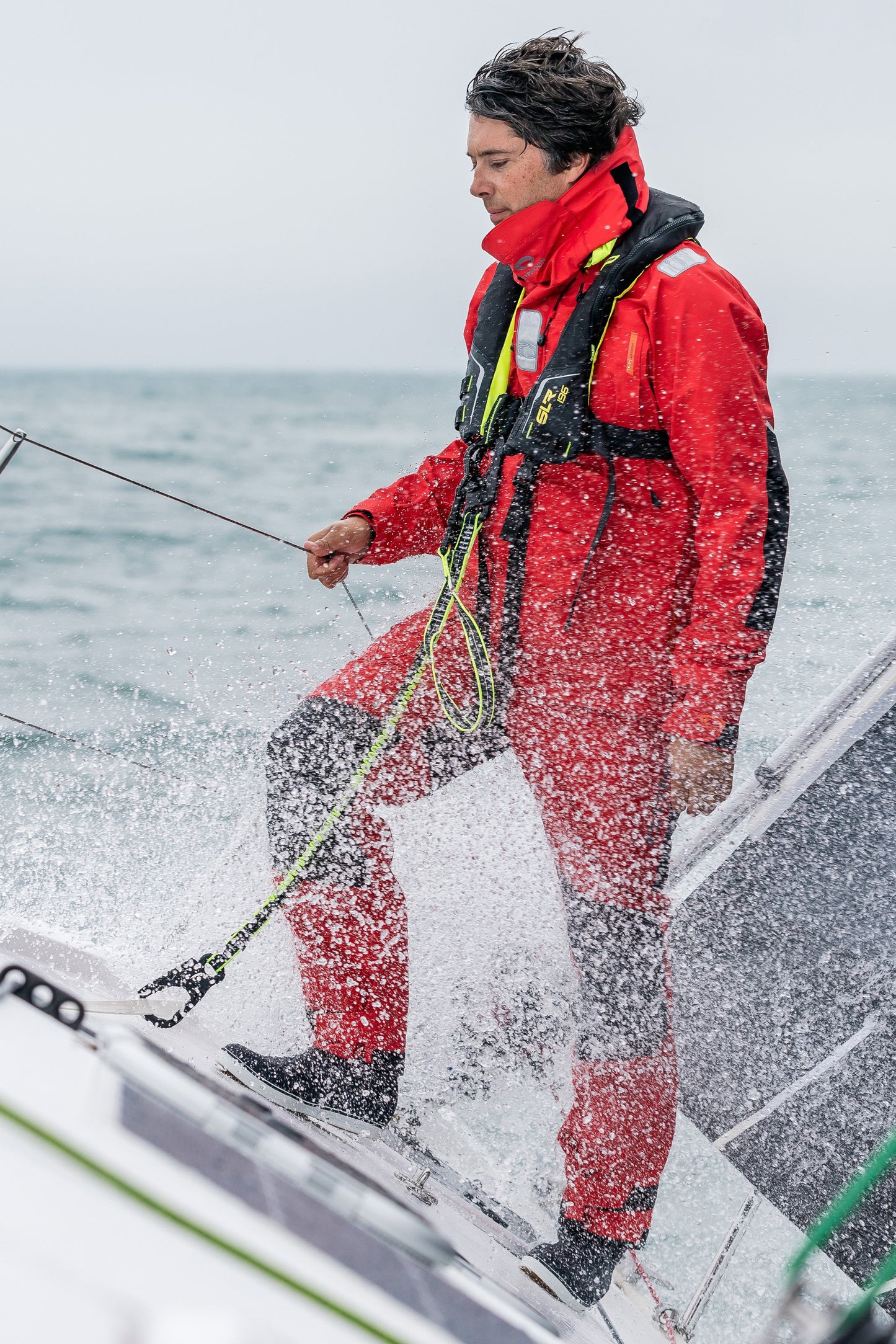 Typhoon TX3+ Offshore Sailing Hi-Fits Salopettes - Red