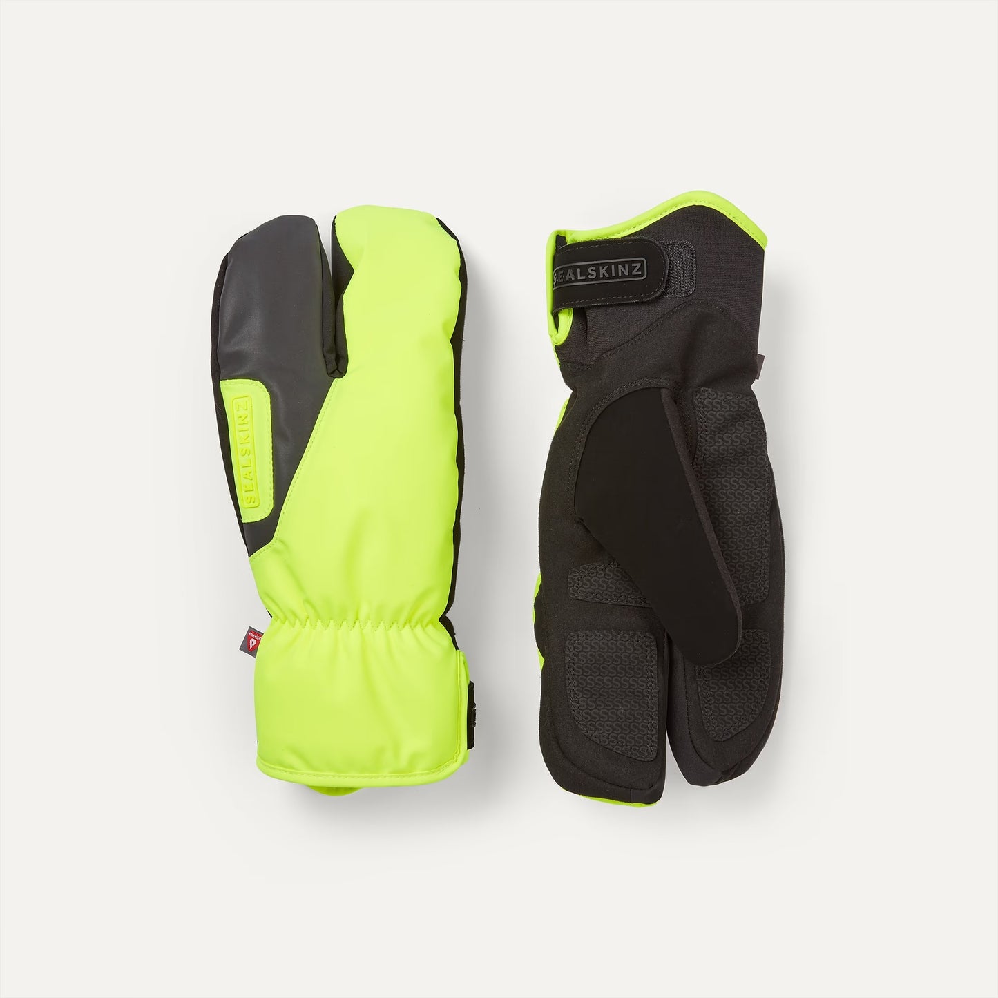Sealskinz Barwick Waterproof Extreme Cold Weather Cycle Split Finger Glove - Flo Yellow