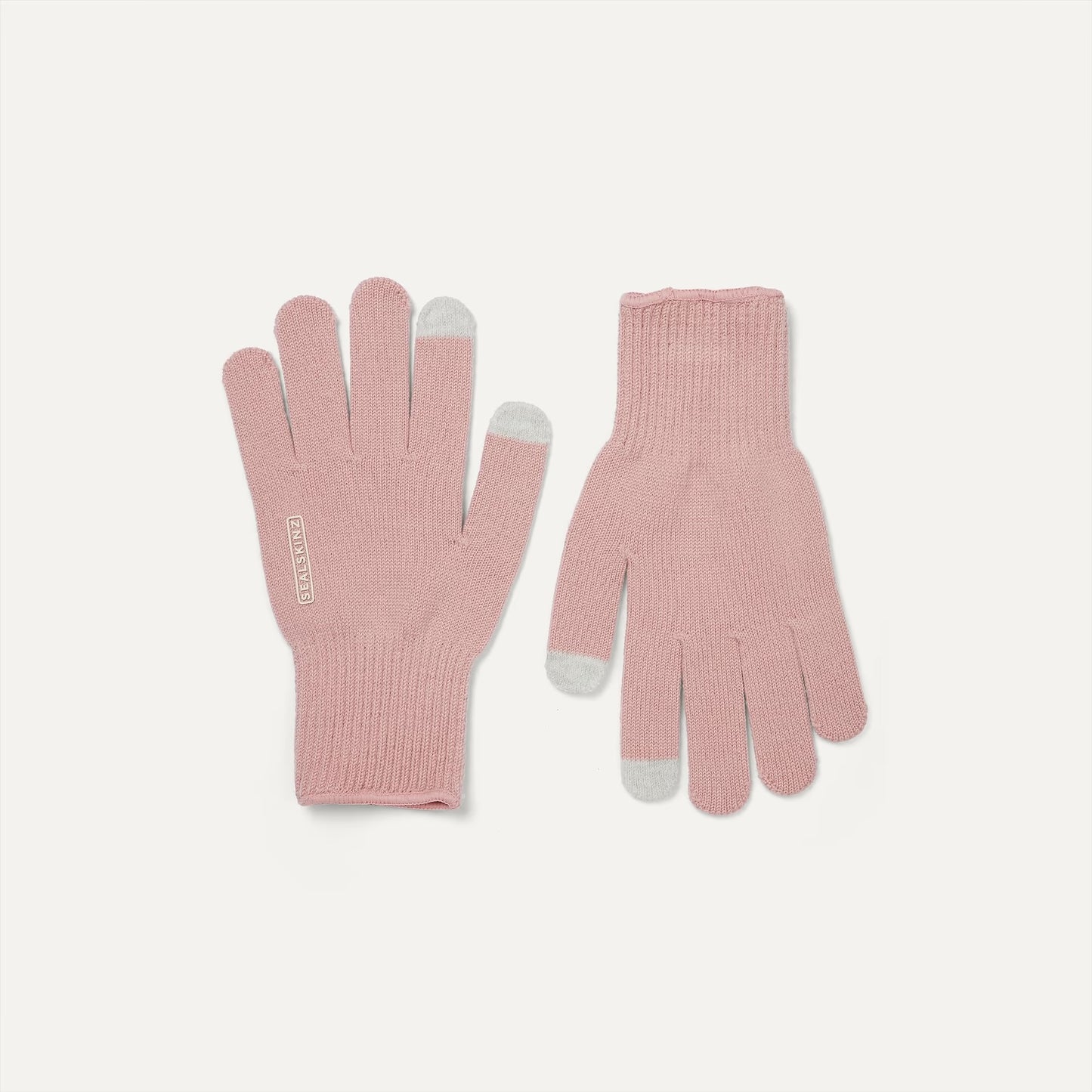 Sealskinz Hanworth Solo Merino Glove - Pink with white tips