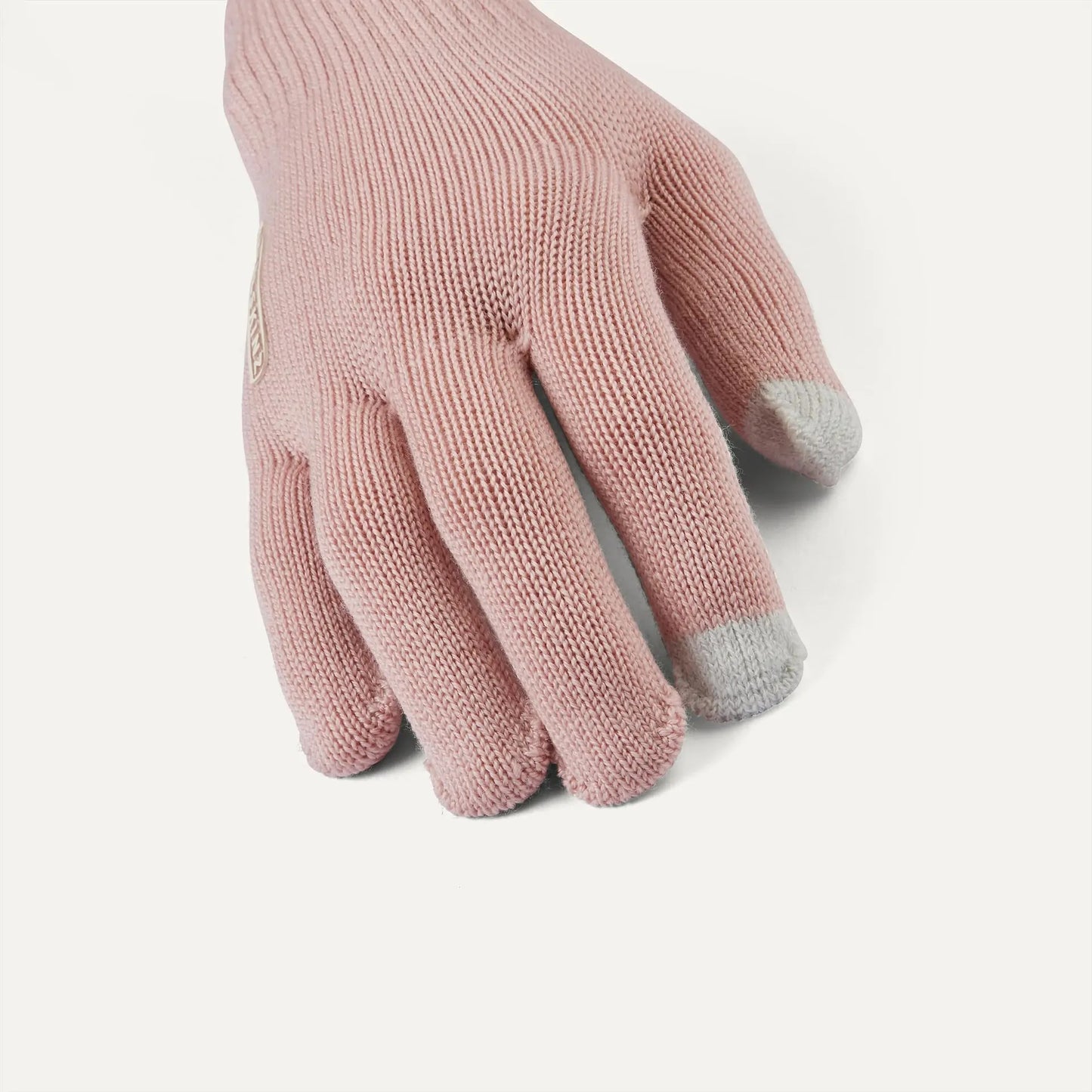 Sealskinz Hanworth Solo Merino Glove - Pink with white tips