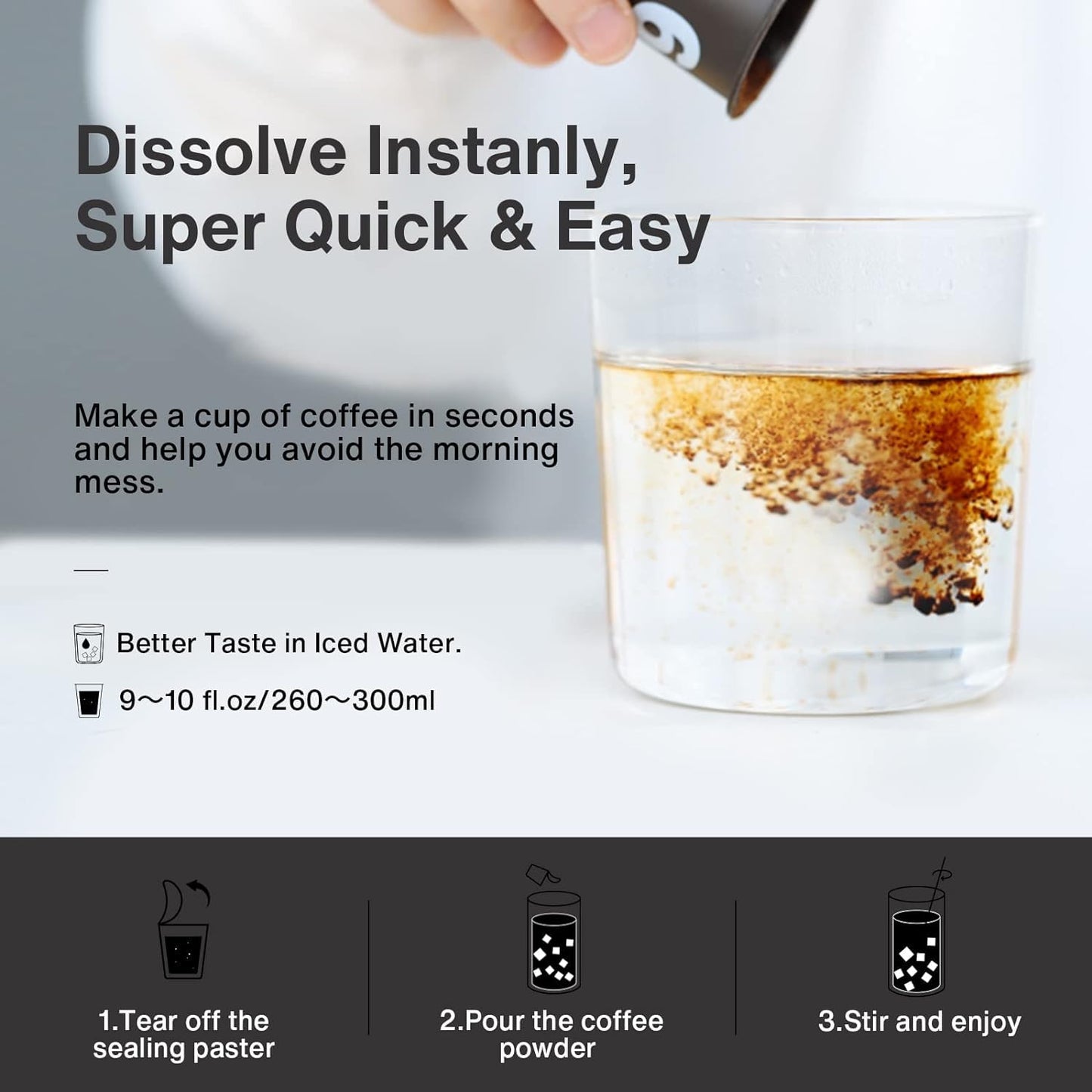 SATURNBIRD 100% Arabica Instant Hot/Cold Brew Coffee - Pack of 24 - NO.6 Extra Dark Roast