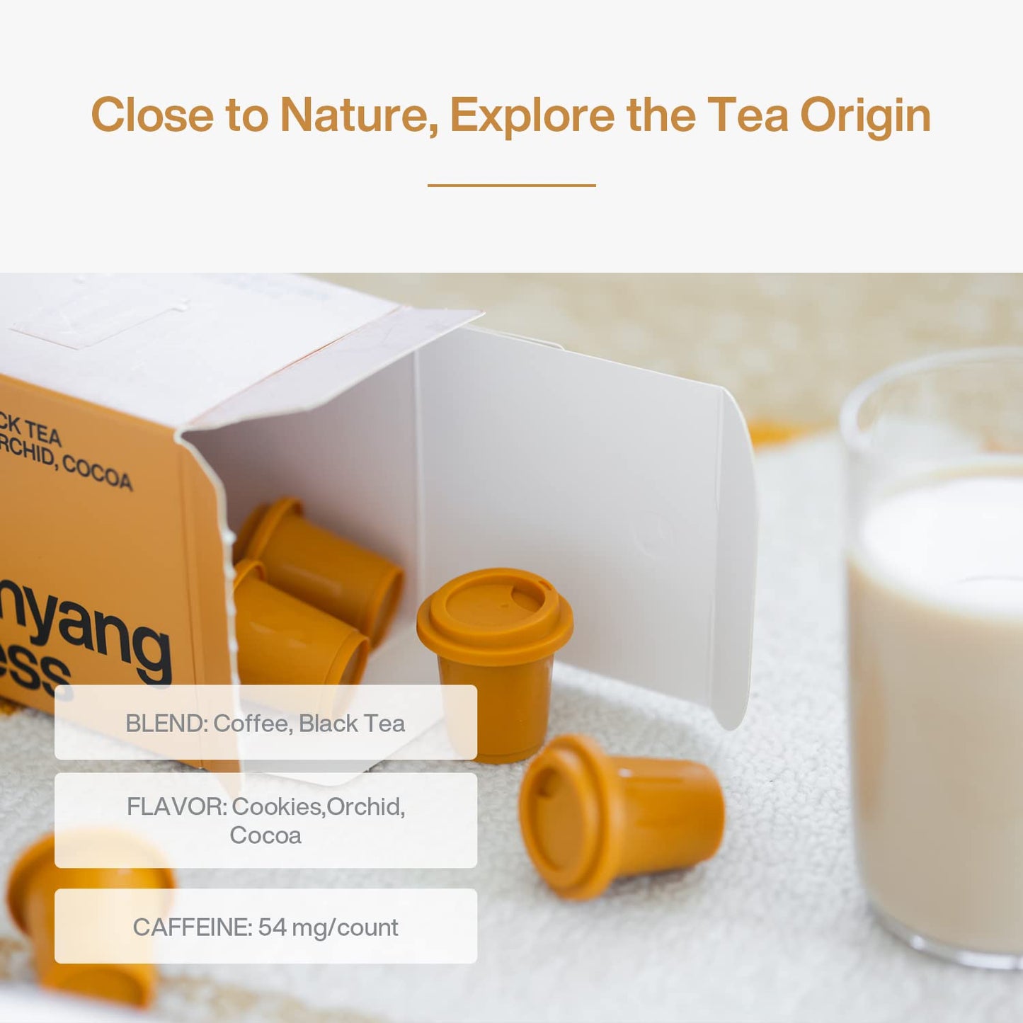 SATURNBIRD Instant Tea Cold Brew, Yuanyang Tea (Coffee & Tea Blend Drink), Unsweetened Instant Tea Powder, 100% Tea Leaves, Enjoy Hot/Cold, 24 Single Serves Tea Packets for Traveling Home
