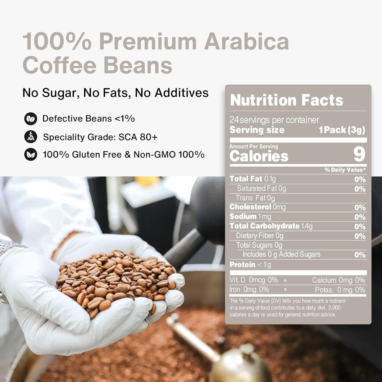 SATURNBIRD 100% Arabica Instant Hot/Cold Brew Coffee - Pack of 24 - NO.2 Light-Medium Roast