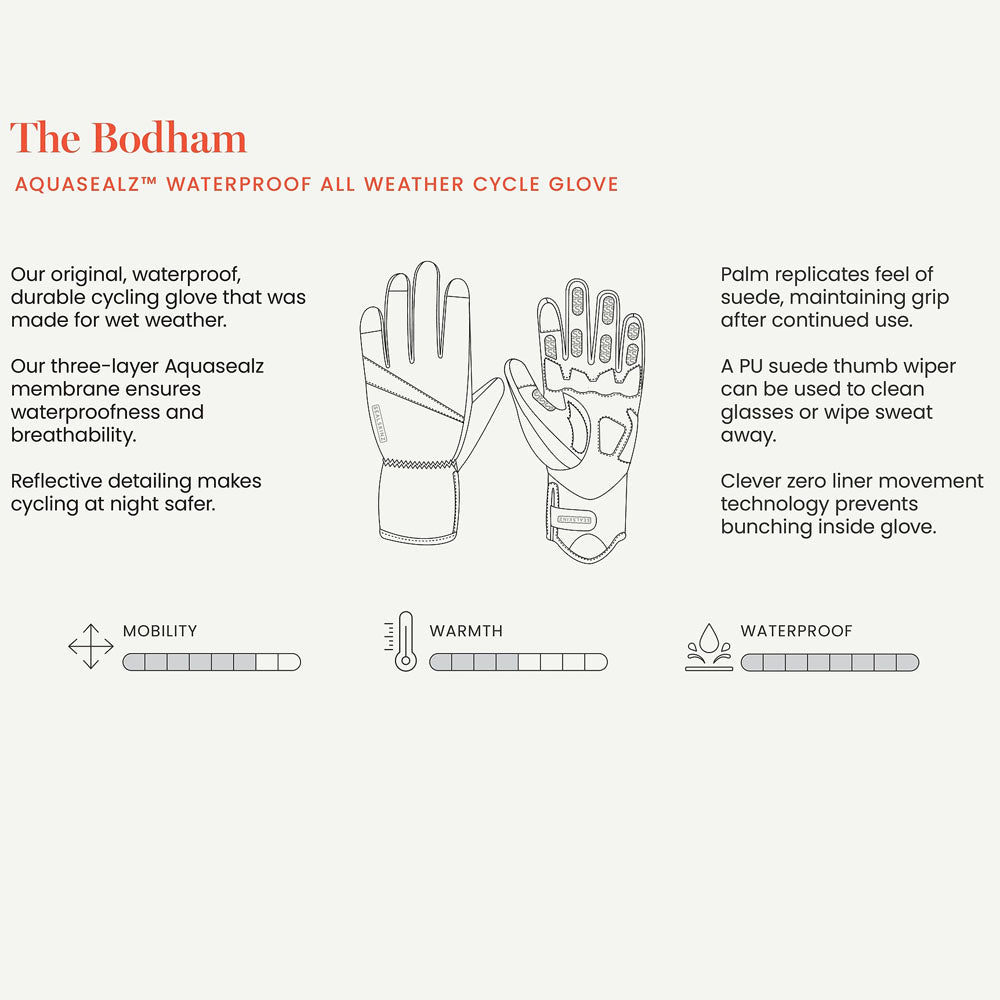 Sealskinz Bodham Waterproof All Weather Cycle Glove - Black