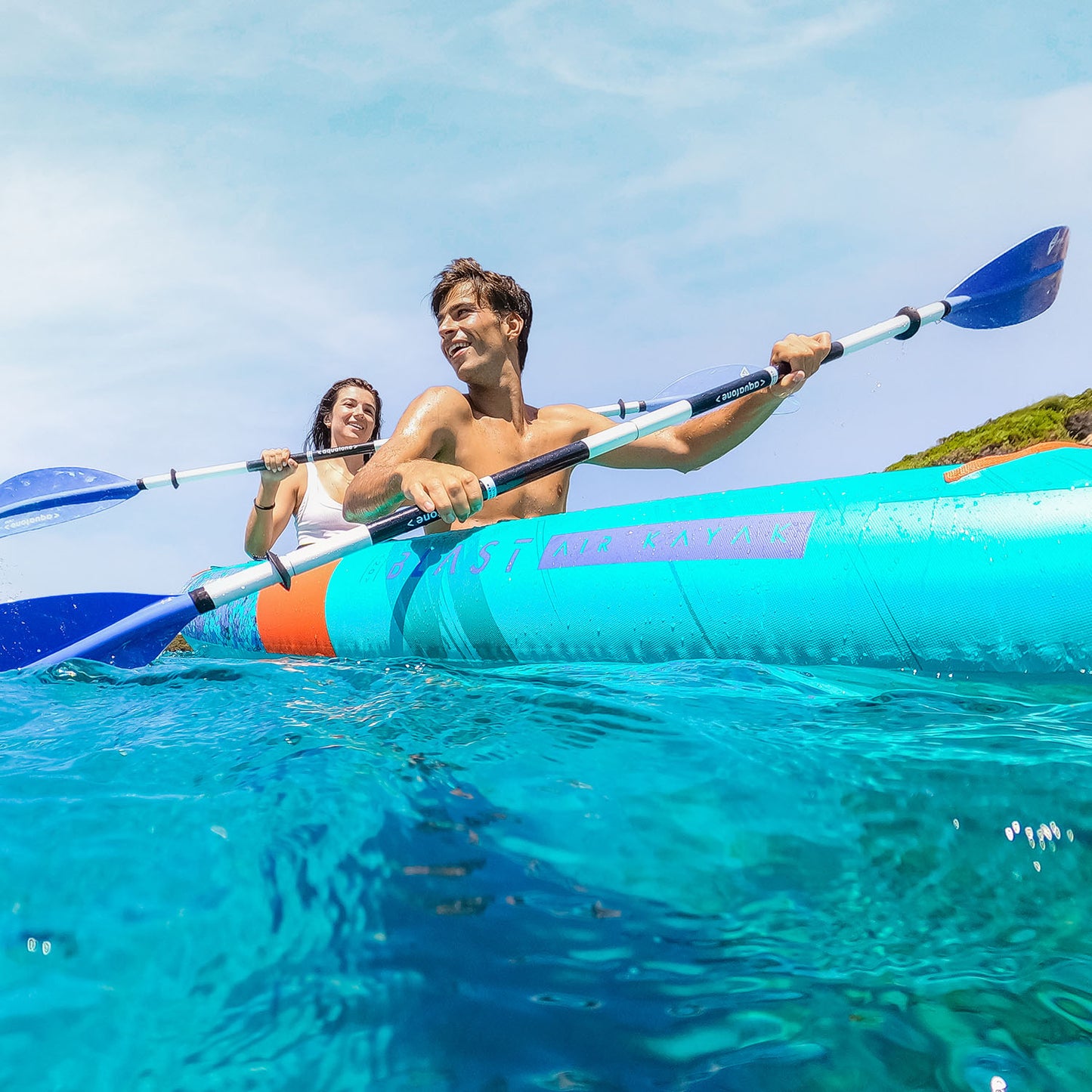 Aquatone BLAST 12'0 Inflatable 2 Person Recreational Kayak Package