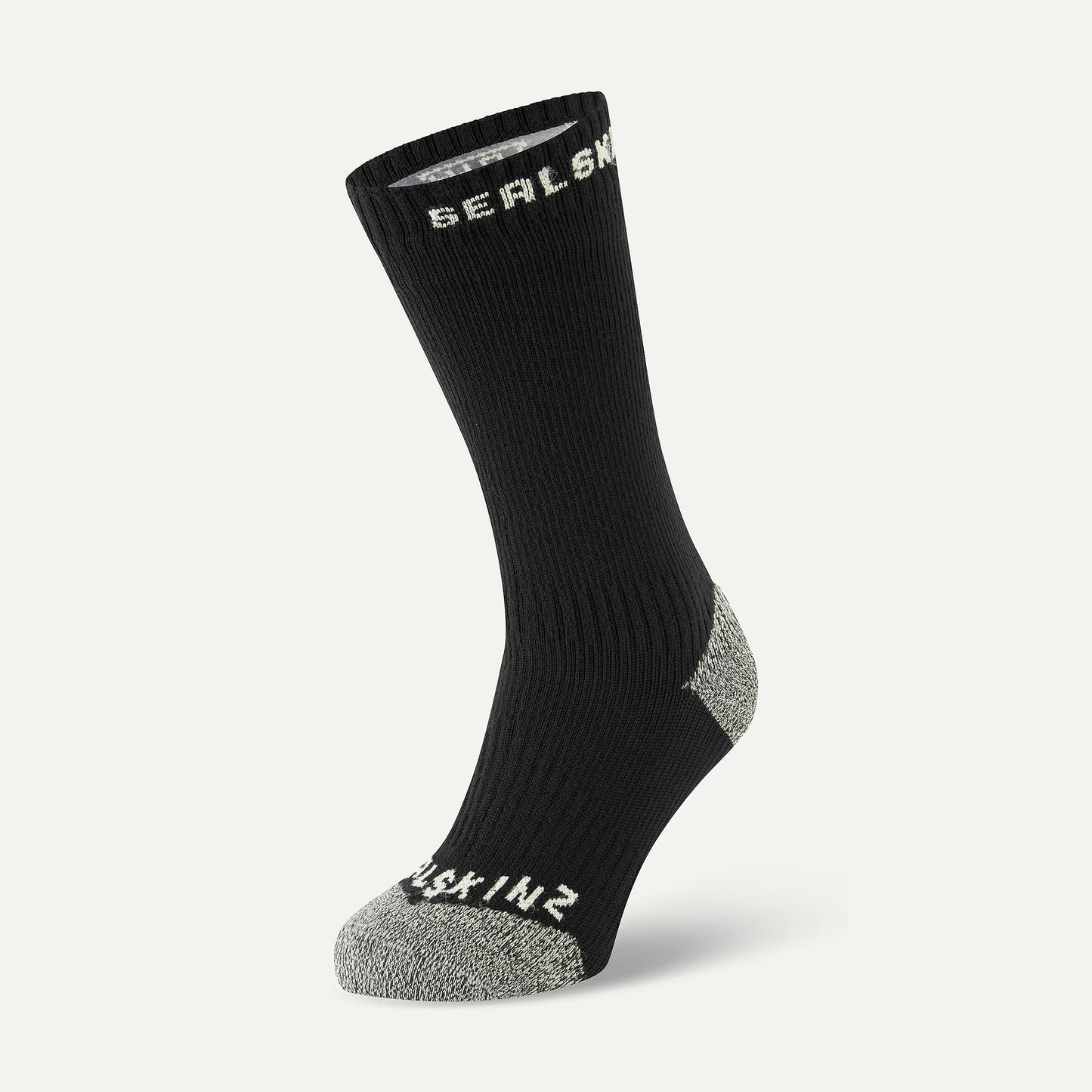 Briston Waterproof All Weather Mid Length Sock with Hydrostop™ - Black/Grey