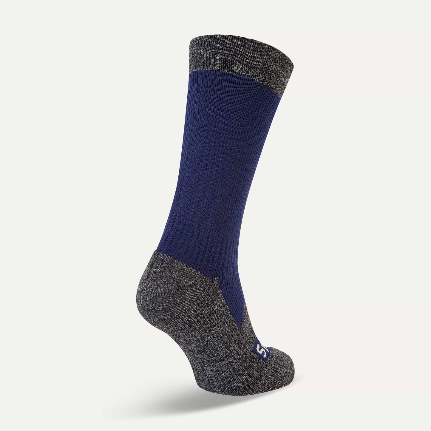 Raynham Waterproof All Weather Mid Length Sock - Navy/Grey Marl