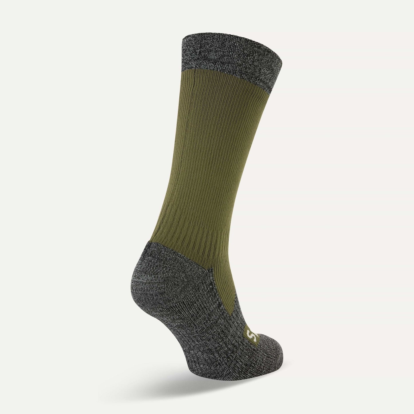 Raynham Waterproof All Weather Mid Length Sock - Olive/Grey Marl
