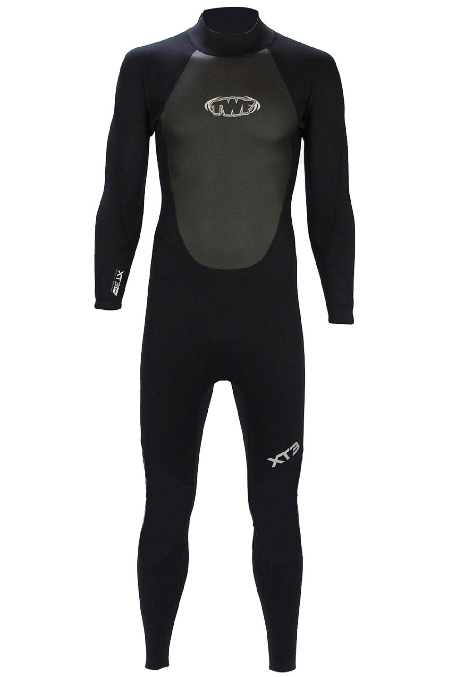 TWF Mens XT3 - Back Zip 3mm Fullsuit Wetsuit - Black