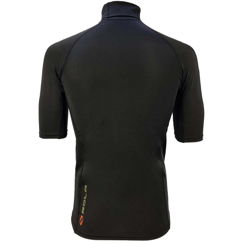 Sola Mens Short Sleeve Rash Vest Black