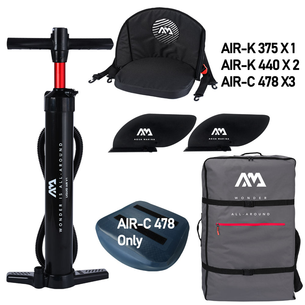 Aqua Marina Tomahawk Air-K 440 High Pressure Drop-Stitch Premium Inflatable Kayak