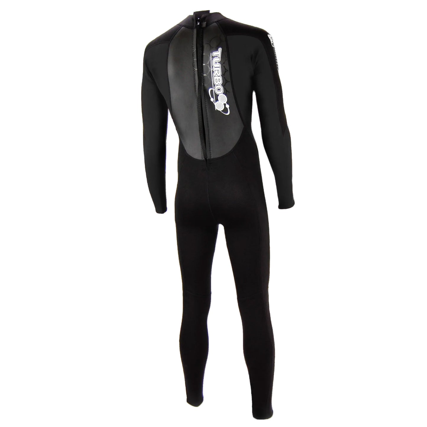 TWF Mens Turbo - Back Zip 2.5mm Fullsuit Wetsuit - Black/Black