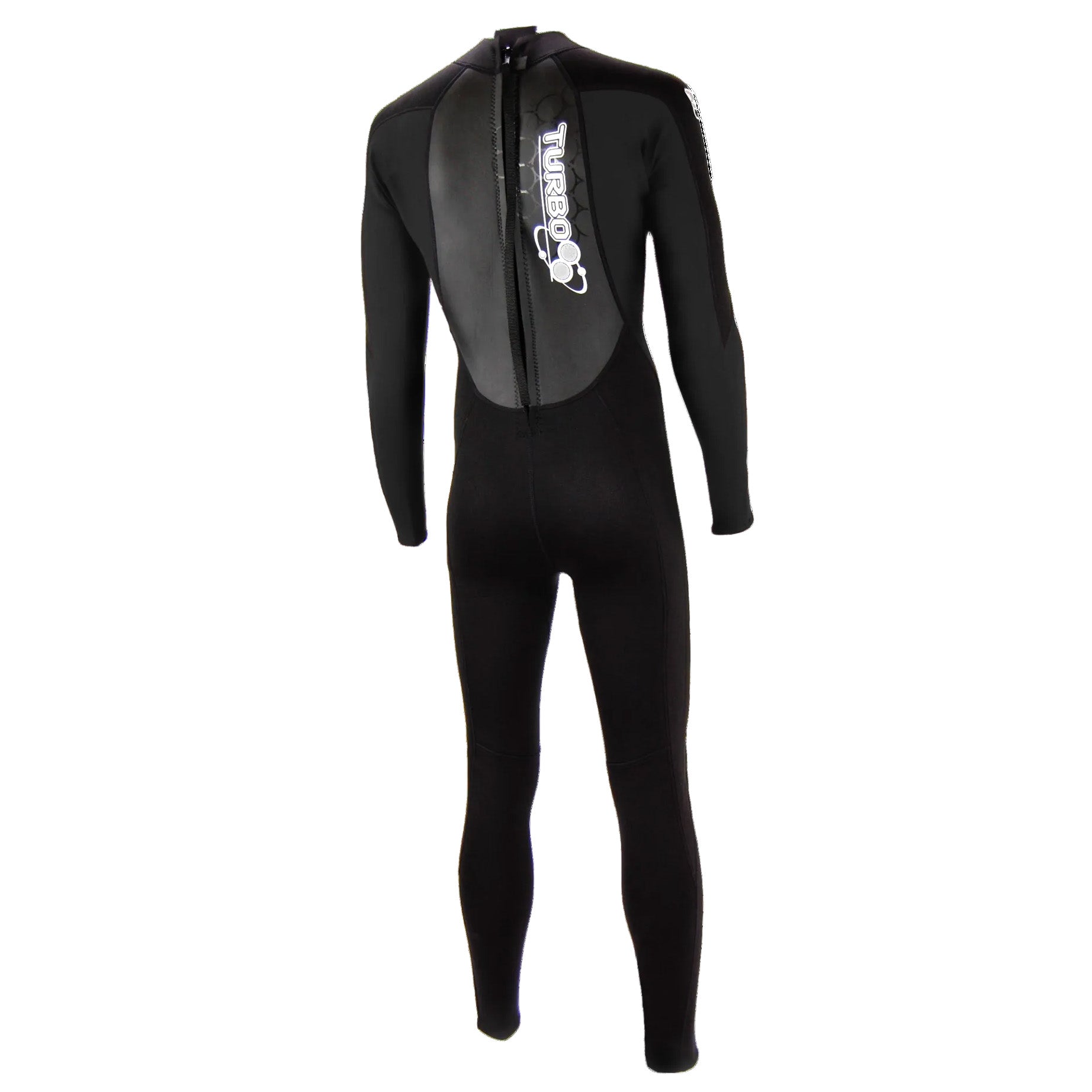 TWF Mens Turbo - Back Zip 2.5mm Fullsuit Wetsuit - Black/Black