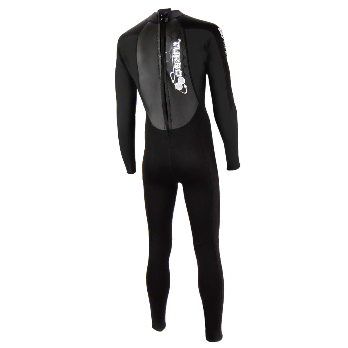 TWF Mens Turbo - Back Zip 2.5mm Fullsuit Wetsuit - Black/Black