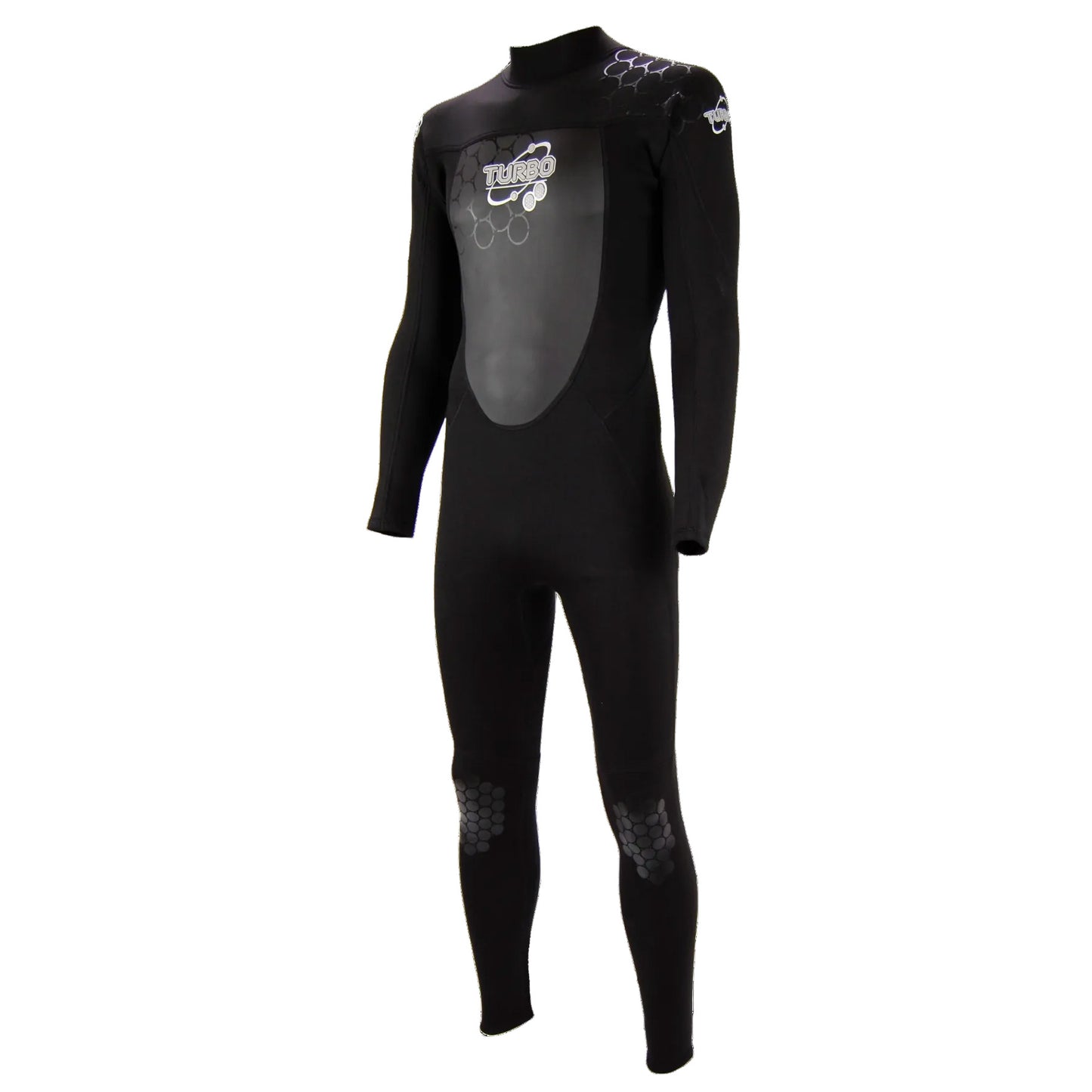 TWF Mens Turbo - Back Zip 2.5mm Fullsuit Wetsuit - Black/Black