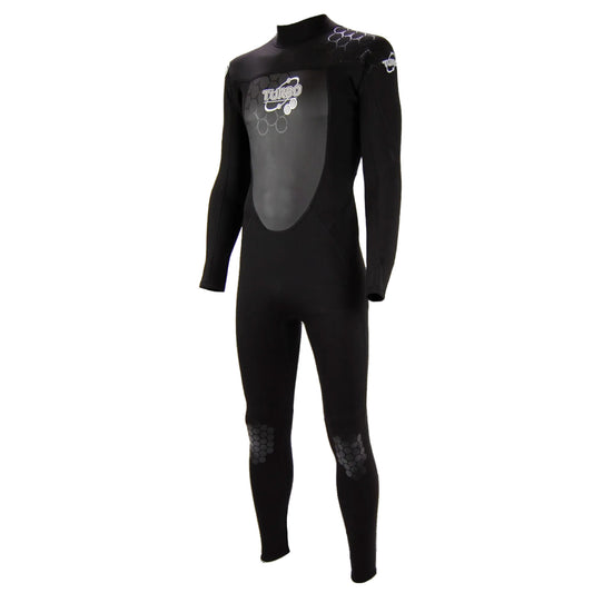 TWF Mens Turbo - Back Zip 2.5mm Fullsuit Wetsuit - Black/Black