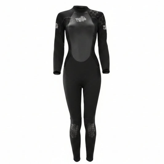 TWF Women's Turbo - Back Zip 2.5mm Fullsuit Wetsuit - Black/Black