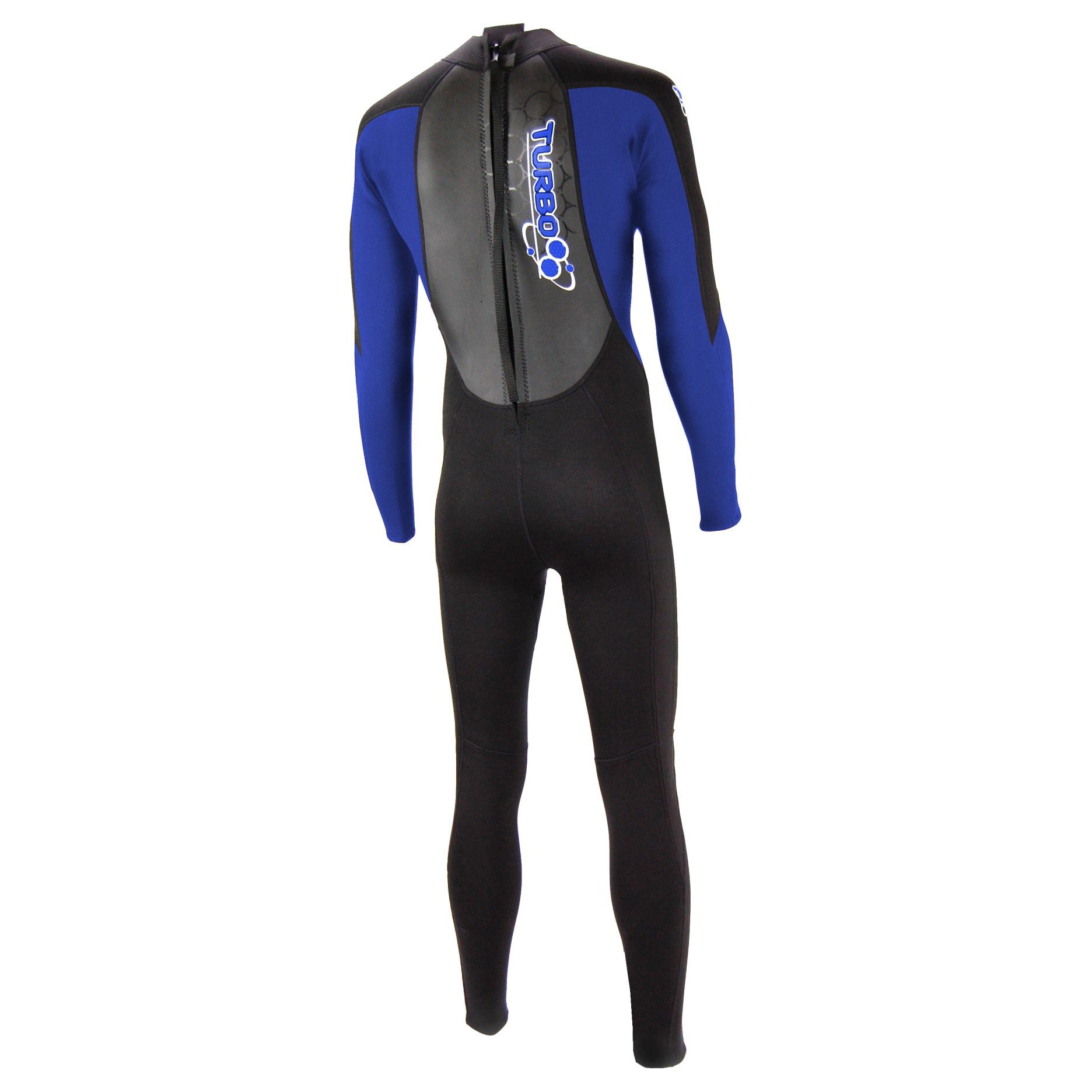 TWF Mens Turbo - Back Zip 2.5mm Fullsuit Wetsuit - Black/Blue