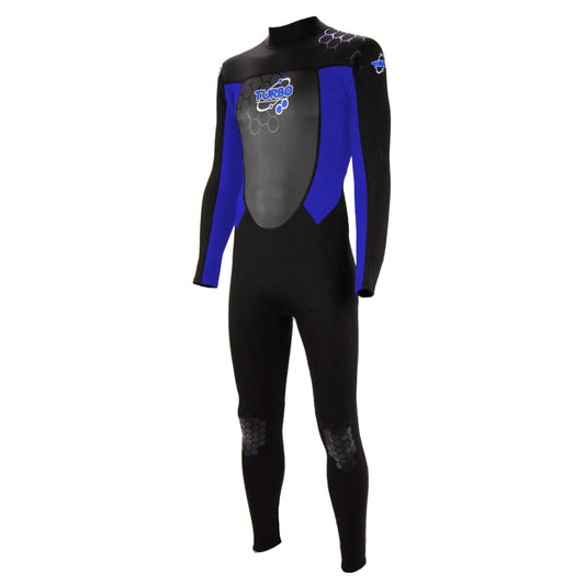TWF Mens Turbo - Back Zip 2.5mm Fullsuit Wetsuit - Black/Blue