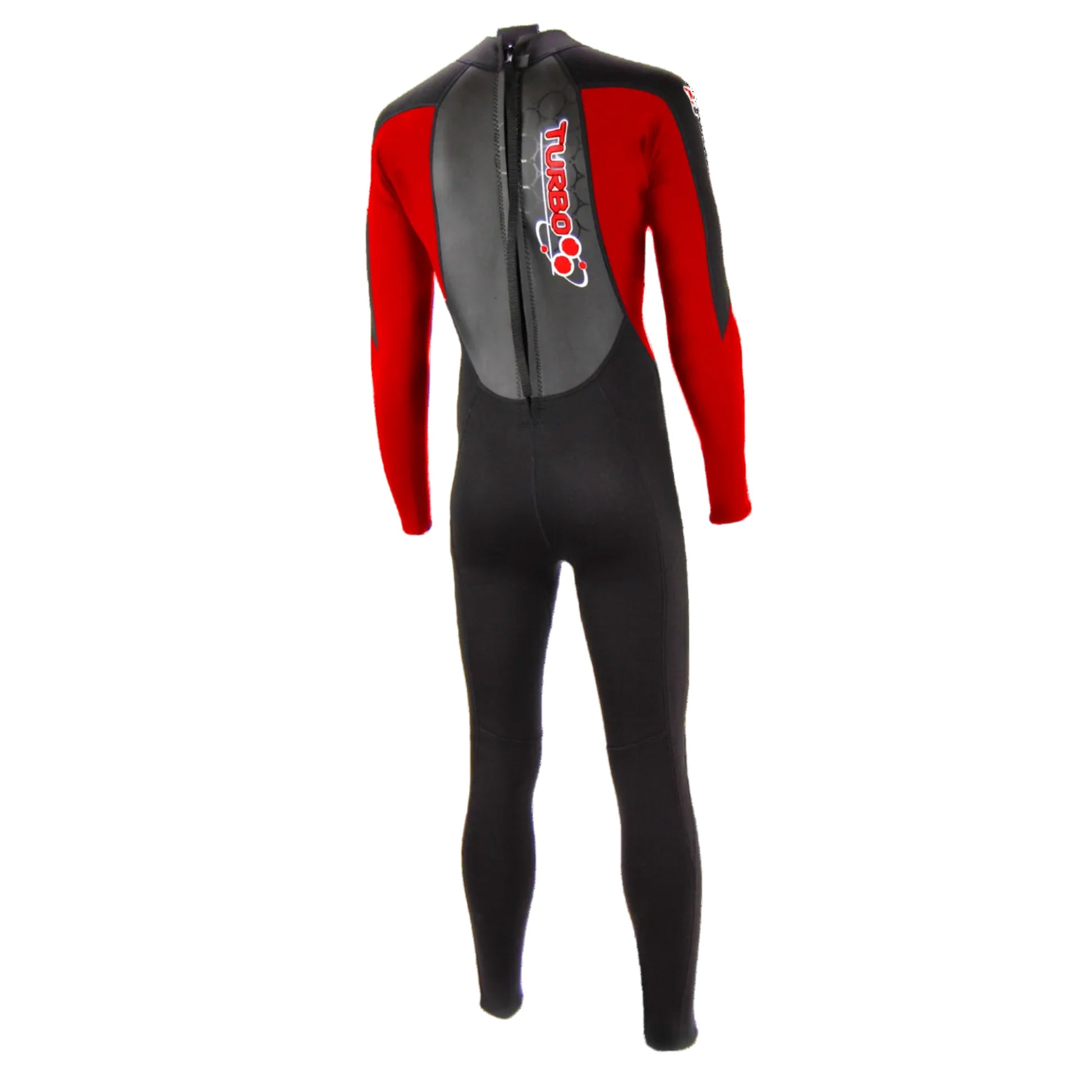 TWF Mens Turbo - Back Zip 2.5mm Fullsuit Wetsuit - Black/Red