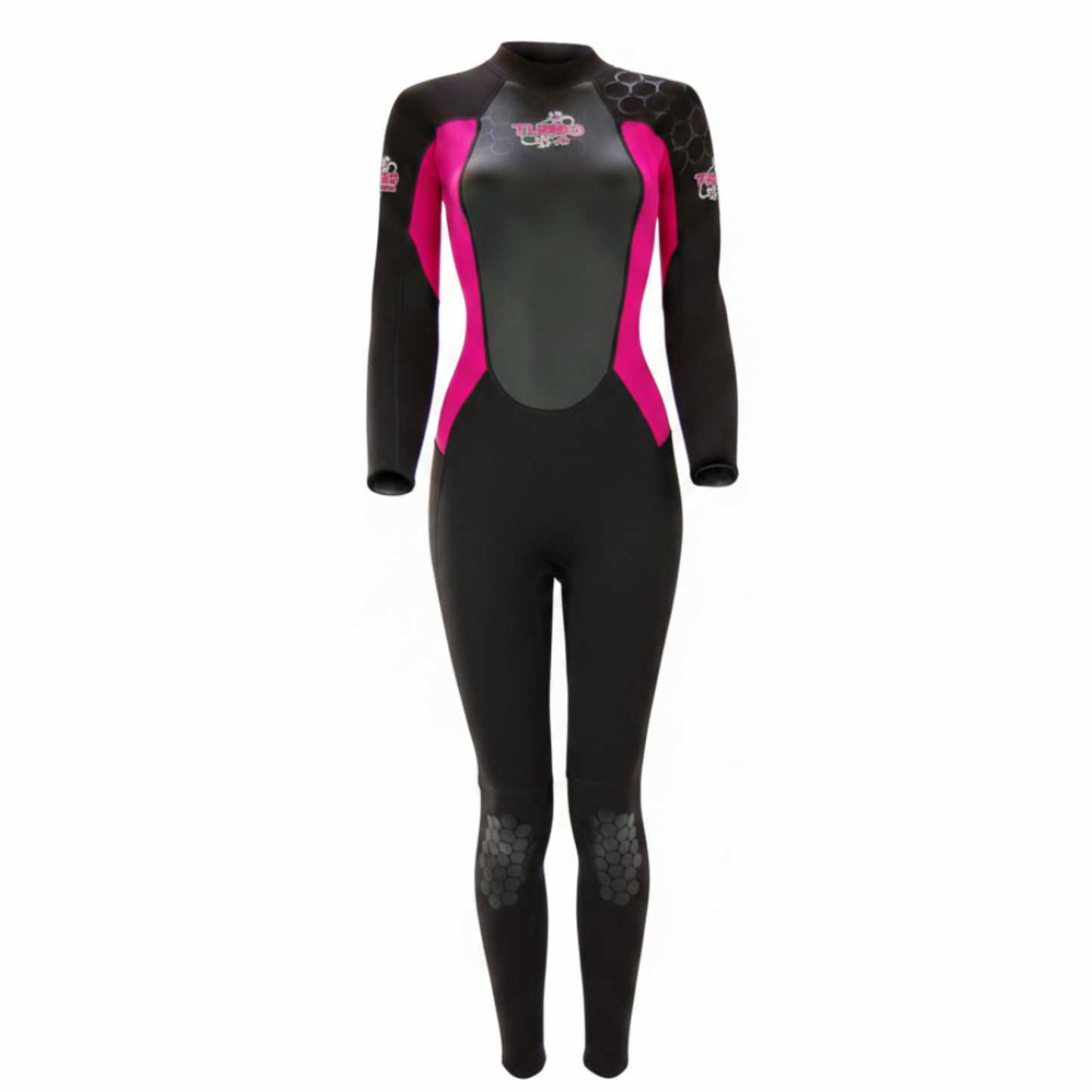 TWF Women's Turbo - Back Zip 2.5mm Fullsuit Wetsuit - Black/Pink