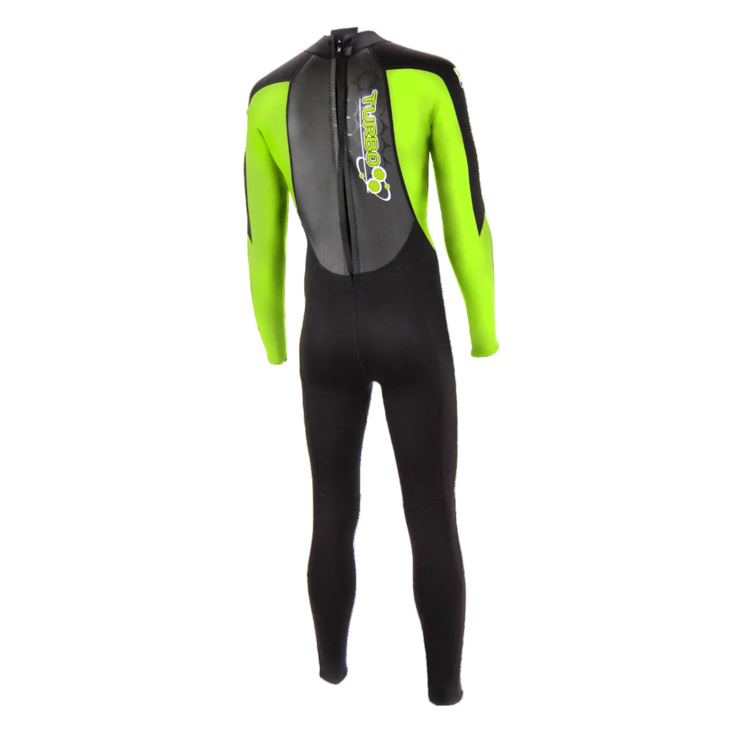TWF Mens Turbo - Back Zip 2.5mm Fullsuit Wetsuit - Black/Green