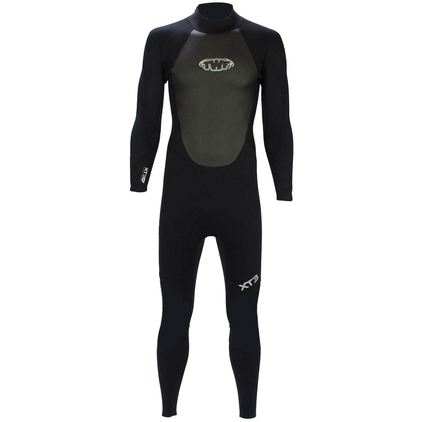 TWF Mens XT3 - Back Zip 3mm Fullsuit Wetsuit - Black