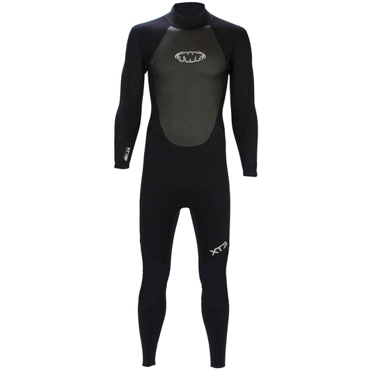 TWF Mens XT3 - Back Zip 3mm Fullsuit Wetsuit - Black