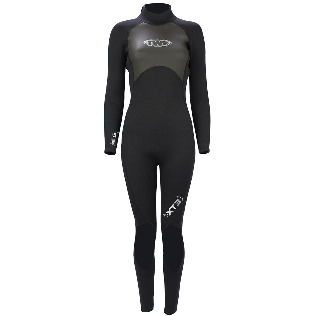 TWF Ladies XT3 - Back Zip 3mm Fullsuit Wetsuit Black