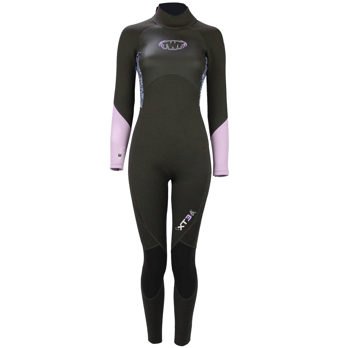 TWF Ladies XT3 - Back Zip 3mm Fullsuit Wetsuit Lavender Shell