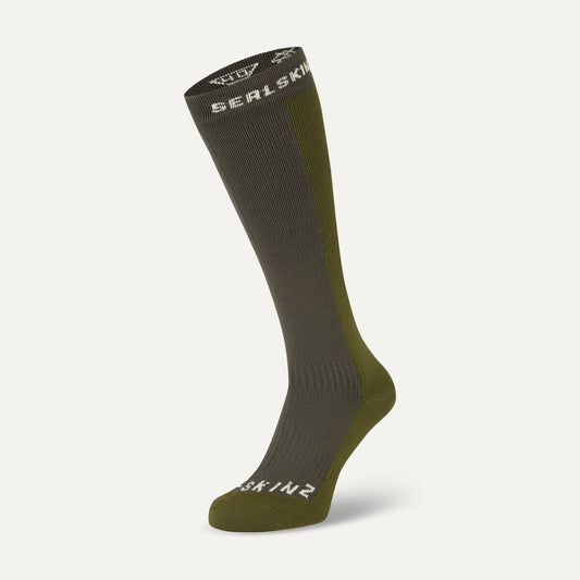 Worstead Waterproof Cold Weather Knee Length Sock - Olive