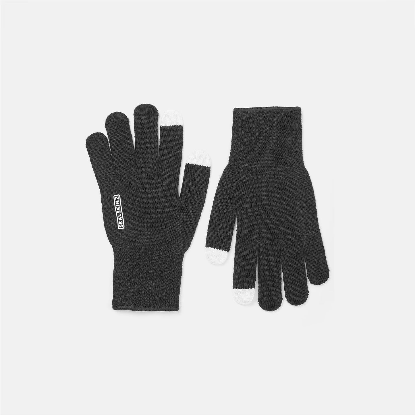 Sealskinz Hanworth Solo Merino Glove - Black with white tips