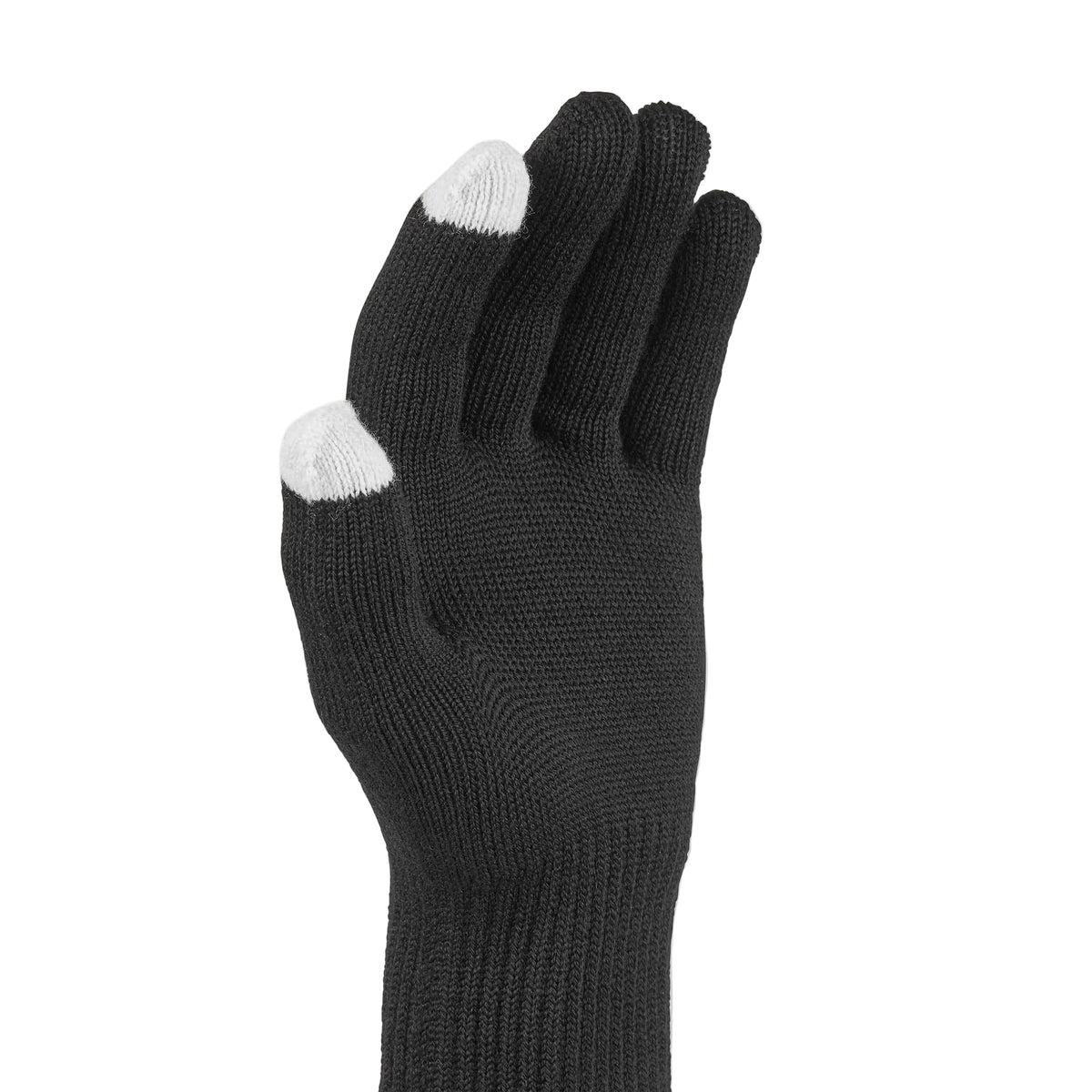 Sealskinz Hanworth Solo Merino Glove - Black with white tips