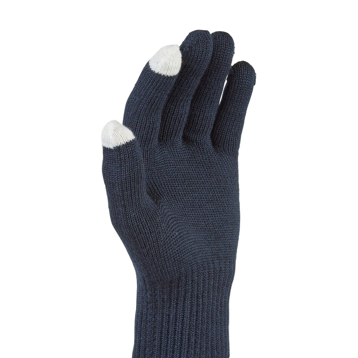 Sealskinz Hanworth Solo Merino Glove - Navy with white tips