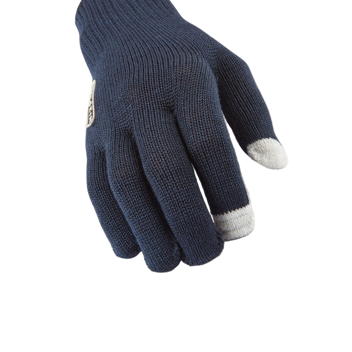 Sealskinz Hanworth Solo Merino Glove - Navy with white tips