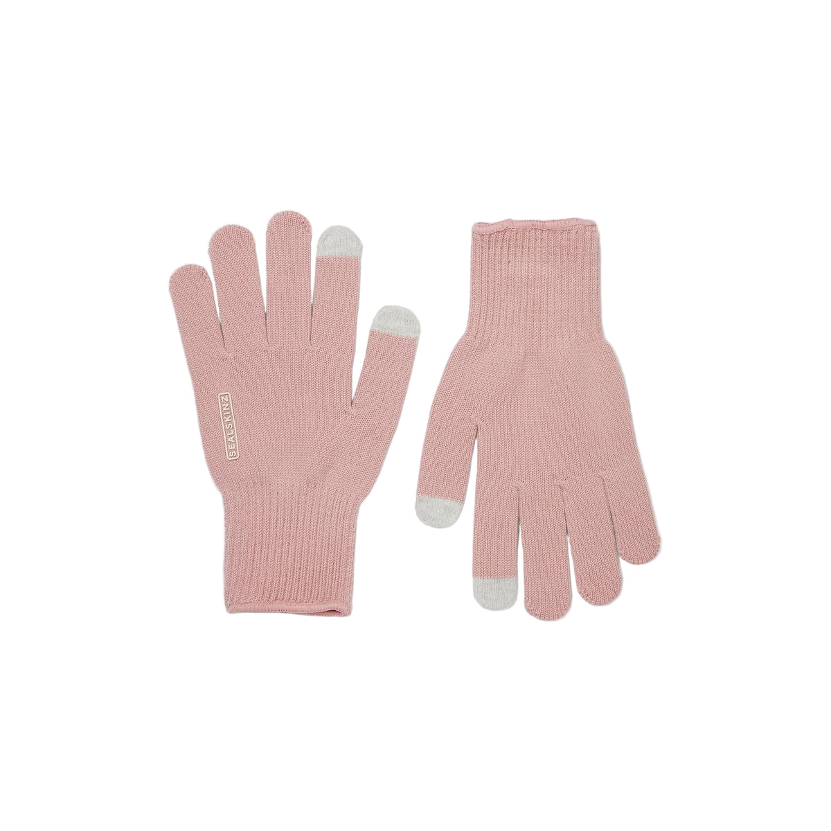 Sealskinz Hanworth Solo Merino Glove - Pink with white tips