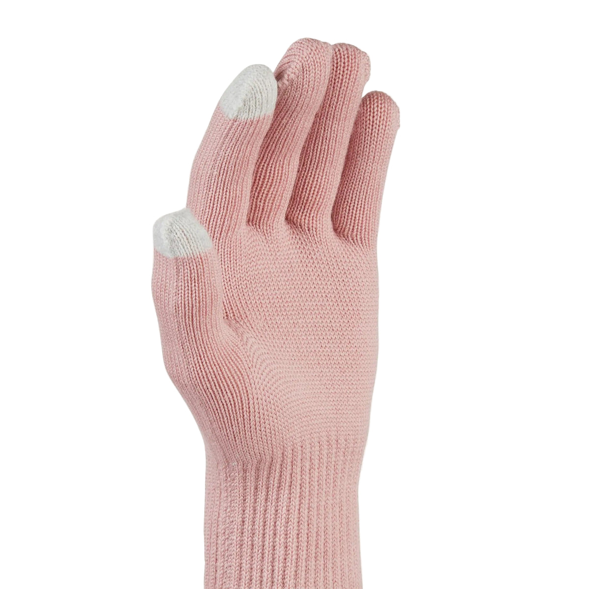 Sealskinz Hanworth Solo Merino Glove - Pink with white tips