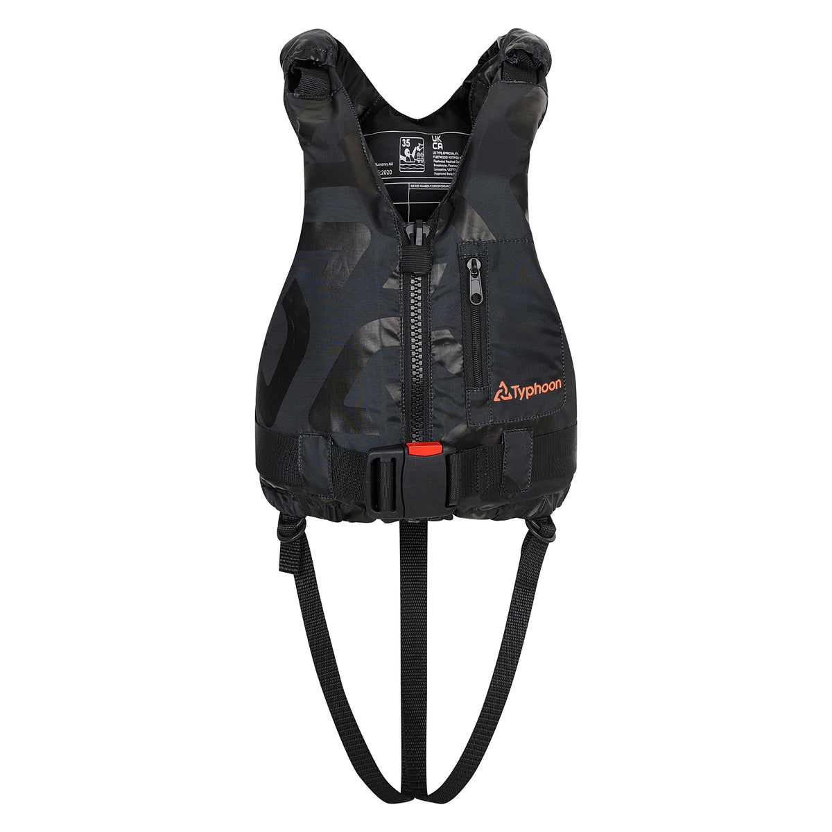 Typhoon Hudson Buoyancy Aid PFD - Junior 30-40KG - Black