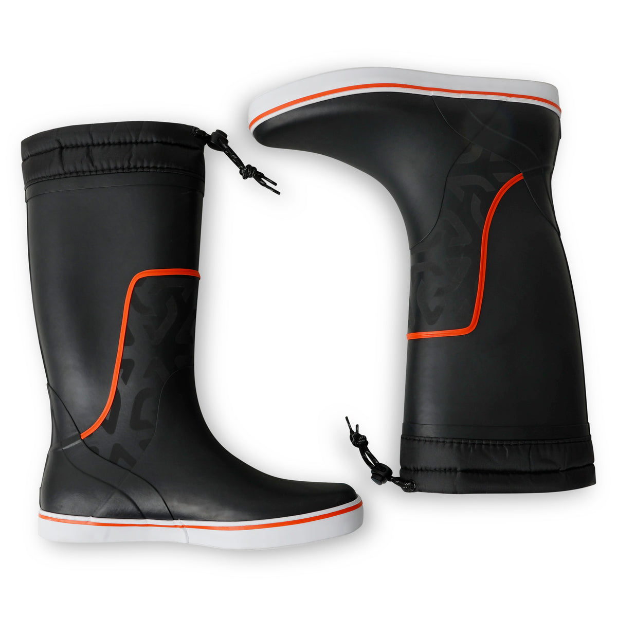 Typhoon Tall Sailing Boots - Black/Solar