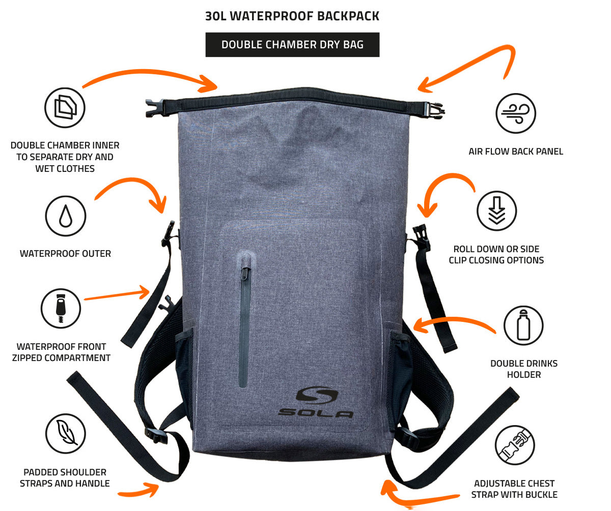 Sola Double Chamber Dry Backpack