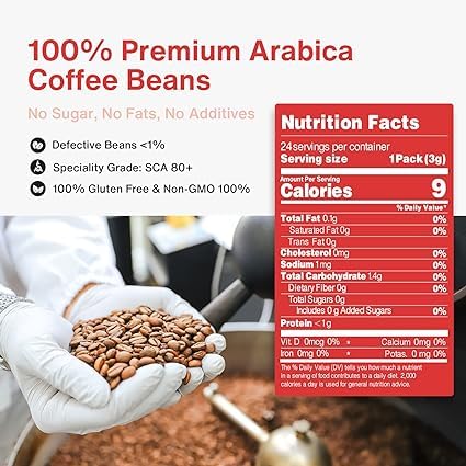 SATURNBIRD 100% Arabica Instant Hot/Cold Brew Coffee - Pack of 24 - NO.3 Medium Roast