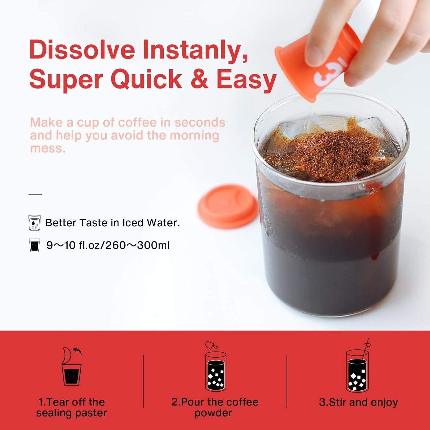 SATURNBIRD 100% Arabica Instant Hot/Cold Brew Coffee - Pack of 24 - NO.3 Medium Roast