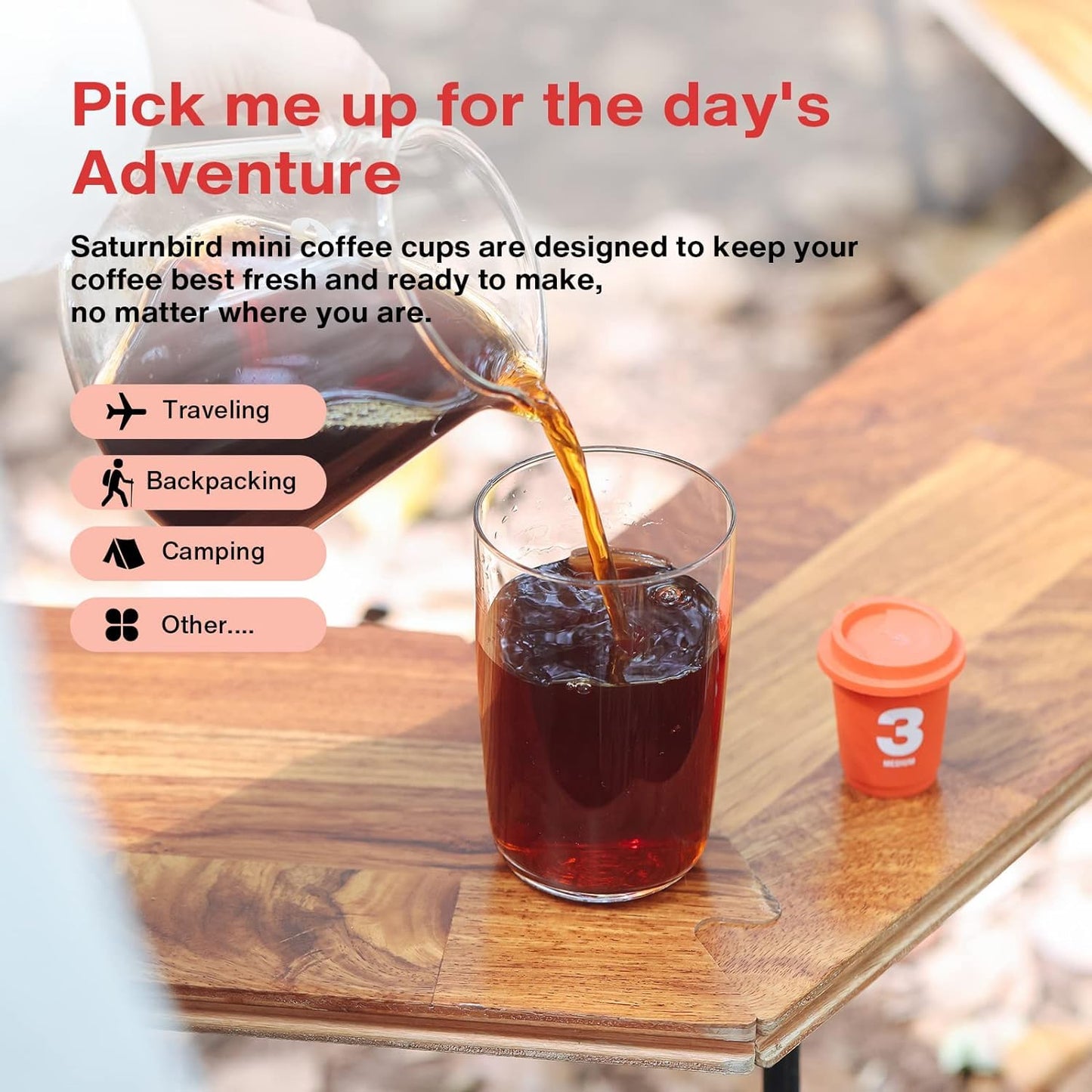 SATURNBIRD 100% Arabica Instant Hot/Cold Brew Coffee - Pack of 24 - NO.3 Medium Roast