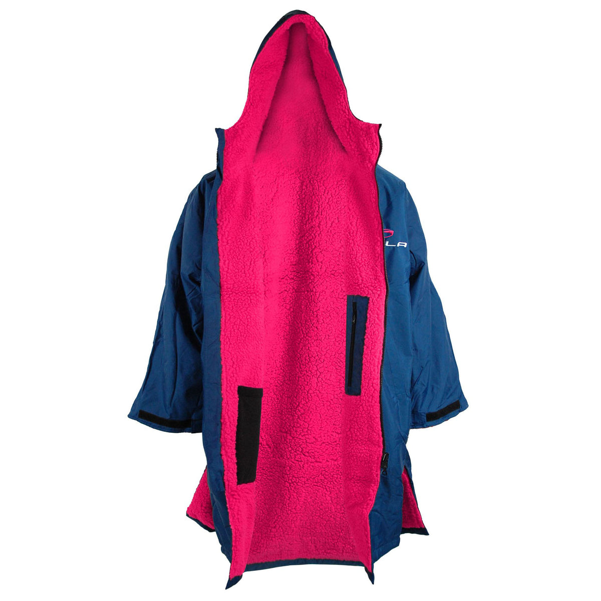 Sola Adult Waterproof Changing Robe - Navy/Pink