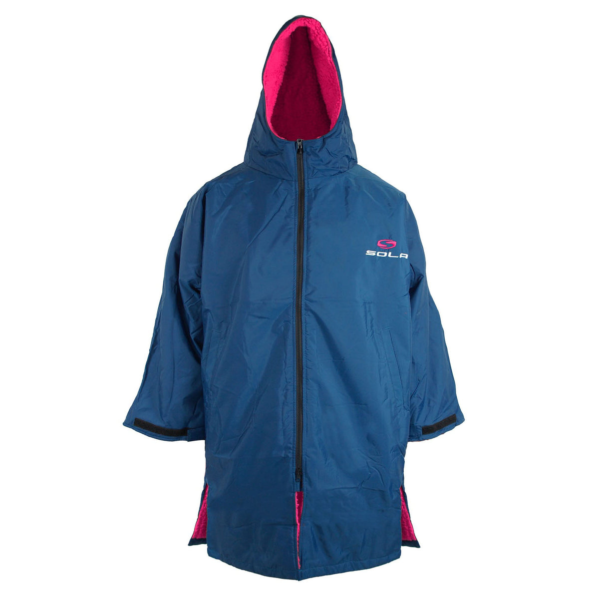 Sola Adult Waterproof Changing Robe - Navy/Pink