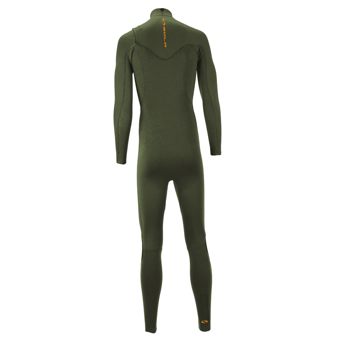 Sola Mens H2O - Front Zip 3/2mm Glued & Blind-Stitched Fullsuit Wetsuit - Olive Green